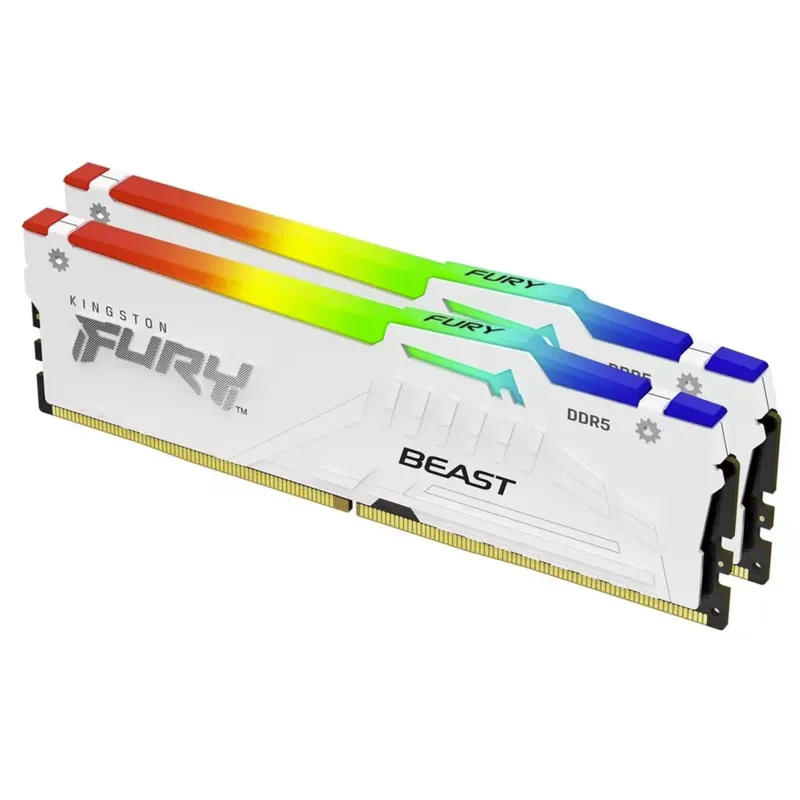 Kingston FURY White RGB 32G(2x - 64Gb Ddr5 6000Mhz Cl30 2X32Gb Desktop ulasan dan harga